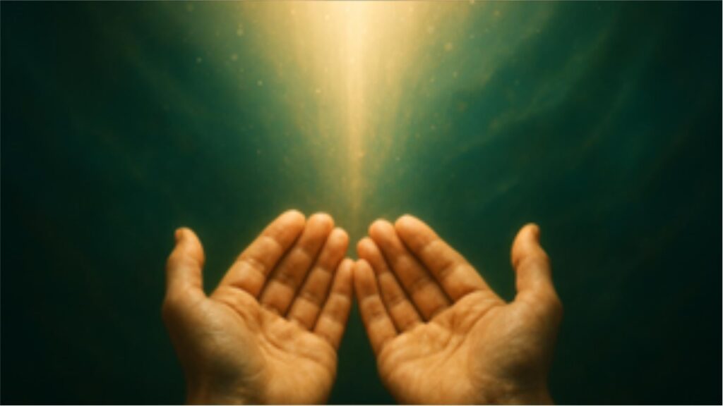 Manos abiertas ley del dar y recibir